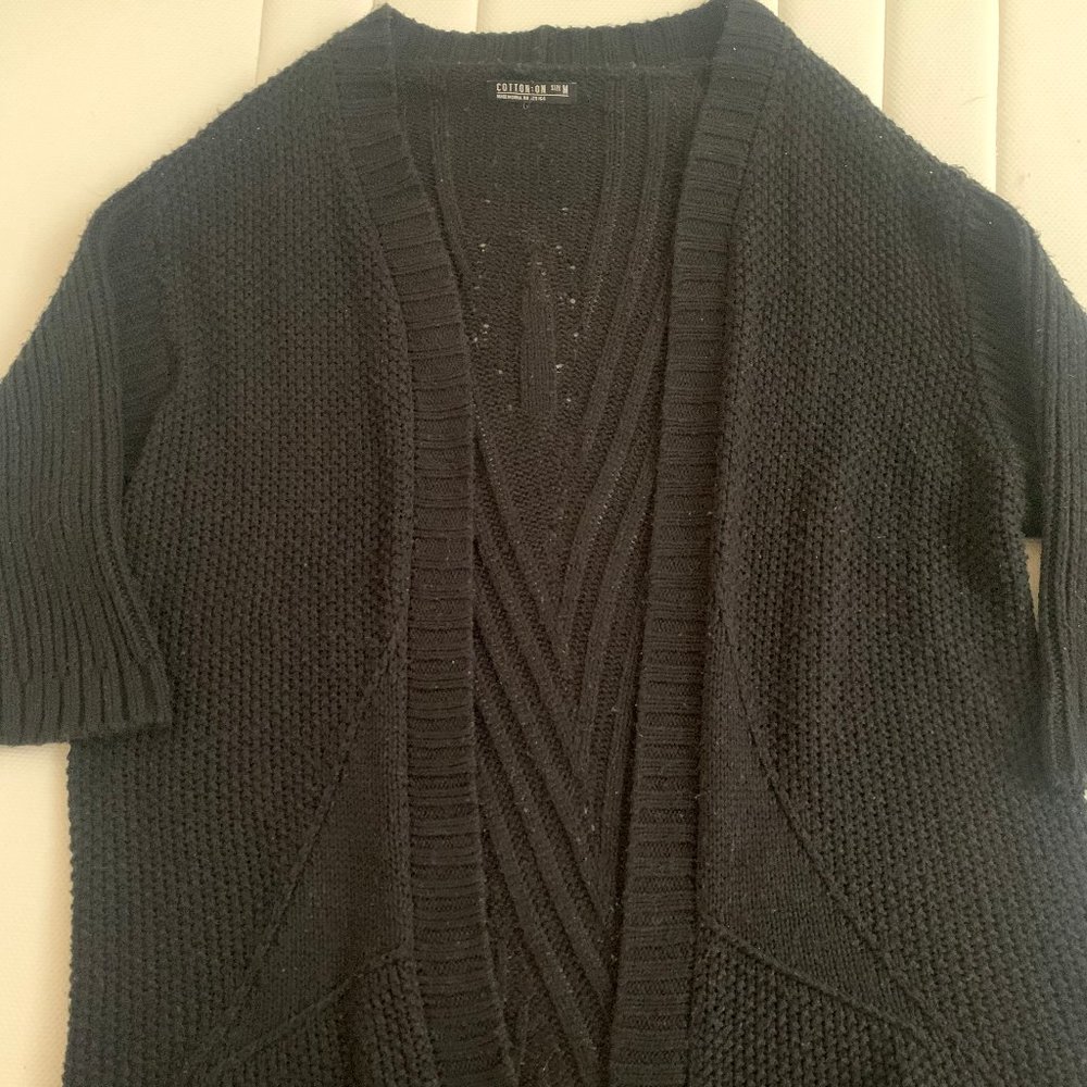 black cardigan